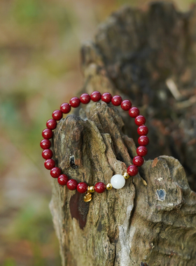 山川心语原矿朱砂手串本命年女款