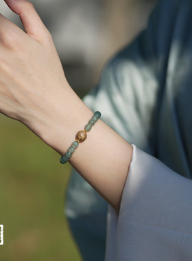 天然翡翠手串蓝水高冰种手串