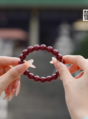 山川心语朱砂红绳本命年女手串