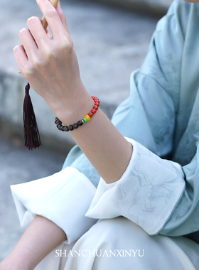 天然南红玛瑙手链文莱沉香手串