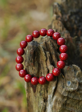 山川心语原矿朱砂本命年转运手链