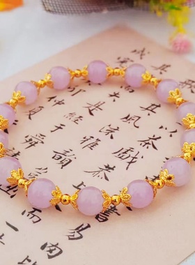 高级感闺蜜手链女ins小众设计气质高级感春季百搭水晶素圈手串