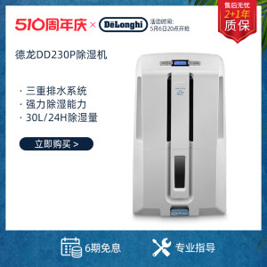 delonghi/德龙DD230P 除湿机家用抽湿机吸湿器干衣卧室地下室办公