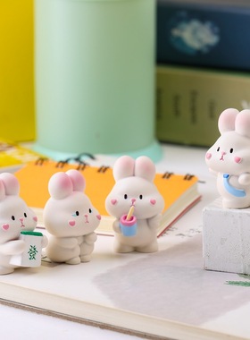 树脂卡通可爱迷你小兔子