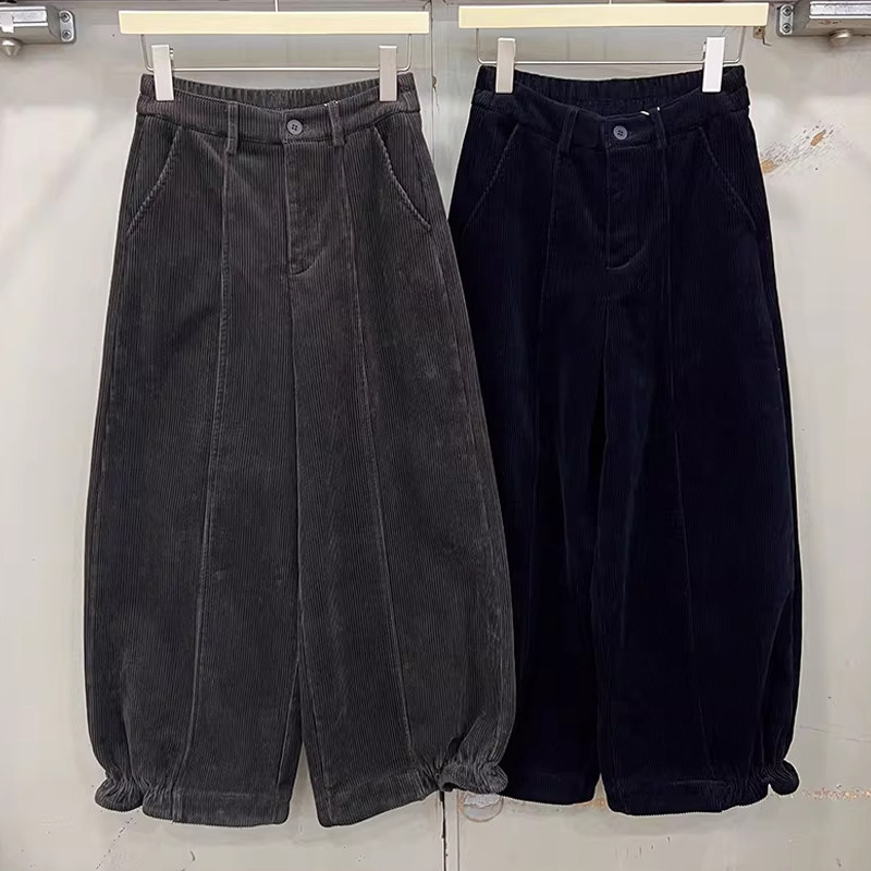 时尚百搭大码灯芯绒保暖哈伦裤女2025冬季微胖MM宽松加绒休闲裤子,淘宝优惠券,粉丝福利购,淘宝优惠卷