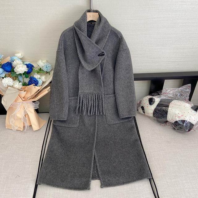 Double-sided cashmere coat, high-end mid-length Korean version