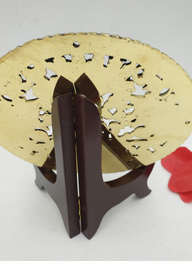 铜器铜牌黄铜牌福字牌双鱼送福镂空牌挂牌挂件创意摆件家居饰品