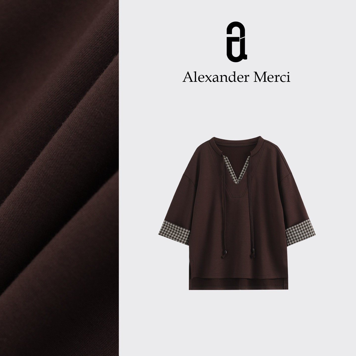 【铜锣烧】冬日加绒格子拼接时髦卫衣套装 D25T10186,淘宝优惠券,粉丝福利购,淘宝优惠卷