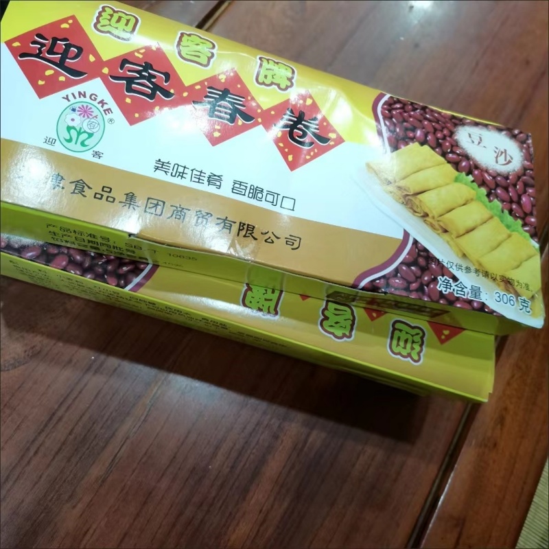 正宗天津特色小吃迎客牌素食春卷豆沙馅素馅 - 图0