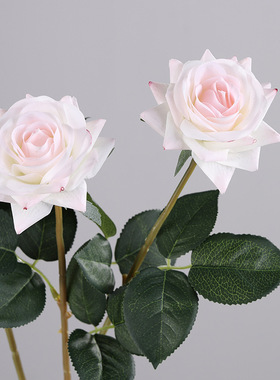 仿真花手感小角玫瑰花保湿婚庆摆件家居客厅软装饰工程盆景假花