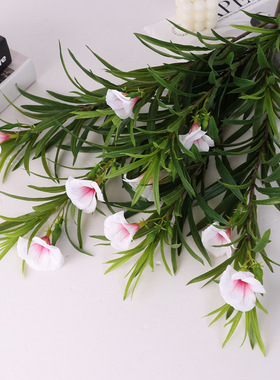 仿真花 柳叶桃带花 家居客厅软装饰工程婚庆花瓶摆件造景绿植