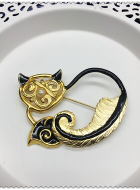 monet复古动物孤品胸花