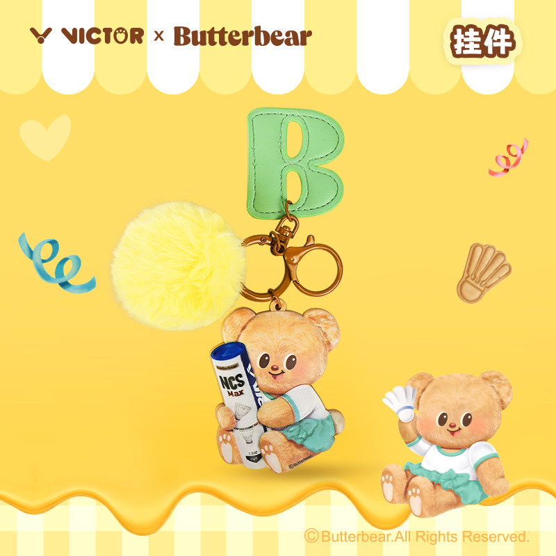 VICTOR Victory Sports Pendant Victory Butter Bear Joint Series Backpack Pendant PG6043BTB