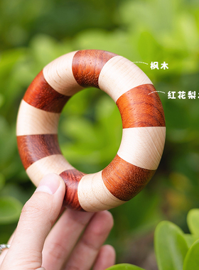 爱生气的小茄宝/茄子人小鸭泳圈可爱治愈实木质桌面摆件创意礼物