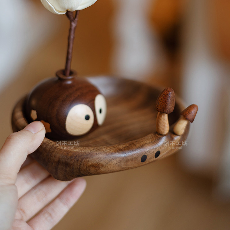 菇菇盘/创木工坊茶几小玩意玄关桌面收纳可爱实木日系原创意礼物,淘宝优惠券,粉丝福利购,淘宝优惠卷