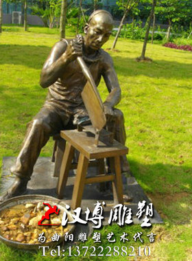 玻璃钢商业街门口景观人物雕塑