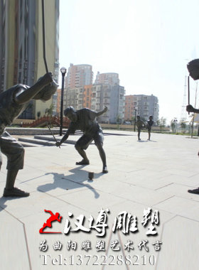 玻璃钢小孩户外公园景观主题雕塑