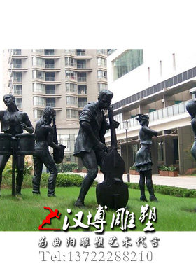 玻璃钢音乐民俗景观人物雕塑