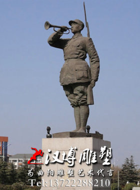 骑马军人雕塑部队文化仿铜