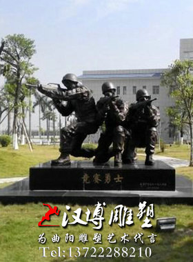 玻璃钢部队文化景观人物雕塑定制