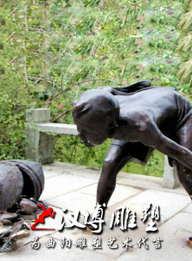 玻璃钢民俗步行街人物雕塑