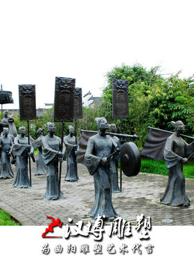 玻璃钢商业街园林景观人物雕塑