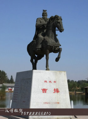 古代大型公园景观户外骑马仿铜