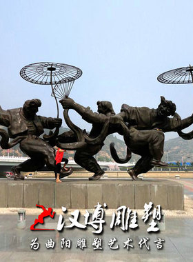 人物雕塑人物扭秧歌雕塑人物二人转雕塑城市雕塑广场雕塑铸铜雕塑