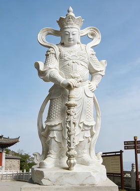 汉白玉石材佛像菩萨造型雕塑定制