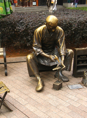 民俗玻璃钢人物雕塑