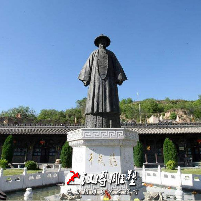 玻璃钢商朝政治家思想家伊尹雕像古代人物铜雕塑定制广场景观雕塑_虎窝淘