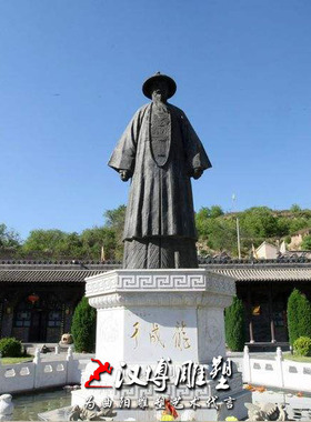 玻璃钢古代人物景观雕塑