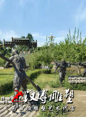 玻璃钢门口建筑商业街人物雕塑