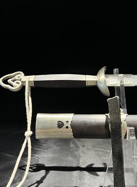 【扶风剑】白铜装黑檀木鞘柄百炼钢剑身月牙格宋剑宝剑 未开刃