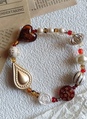 手工手链不撞款古董树脂