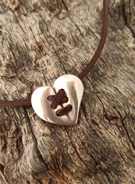 BKP曼谷公园「缝补爱」波西米亚爱心项链复古vintage海滩ins男女