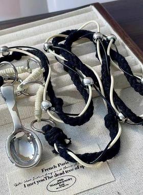 编绳勺子废土风长项链毛衣链