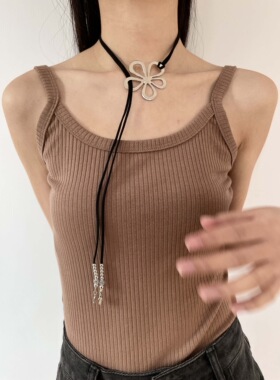 波西米亚个性花朵项链复古皮绳沙滩ins男女vintage BKP曼谷公园