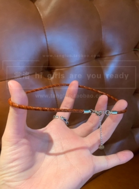 美式girl 咖色蛇纹叠戴十字架锁骨链女小众个性细款项链复古百搭