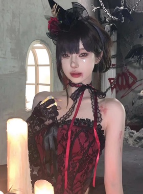 黑色蕾丝长款绕脖颈链