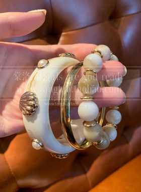 3只装 美拉德手镯叠戴女小众vintage高级感手环波西米亚风手饰品