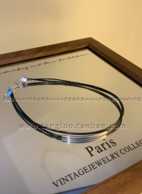 棠洛 原创双层蜡线弯管choker颈链女极细黑色项圈百搭高级感2026
