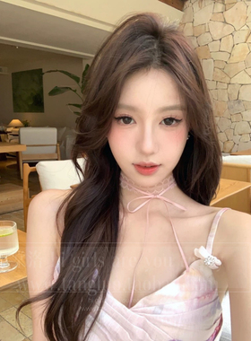 纯欲天花板 粉色蕾丝choker颈带女y2k辣妹锁骨链布艺项圈性感潮