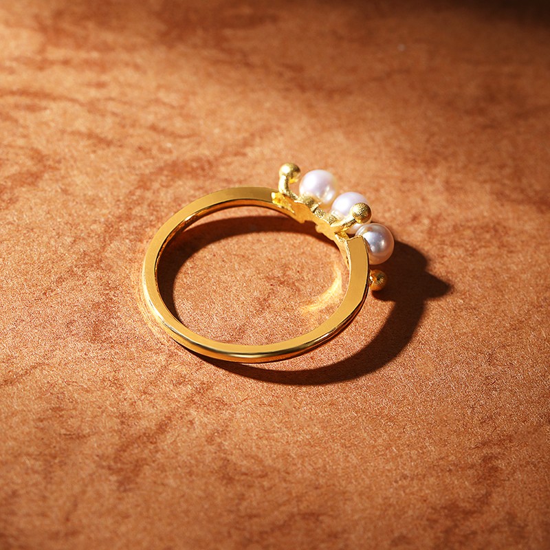 Pelikan Jewelry Pure Gold French Pearl Ring