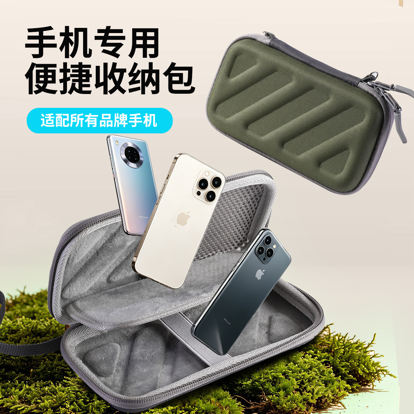 Crossbody mobile phone bag, outdoor hiking bag, lightweight and versatile travel bag, sports folding bag, portable passport bag, document bag