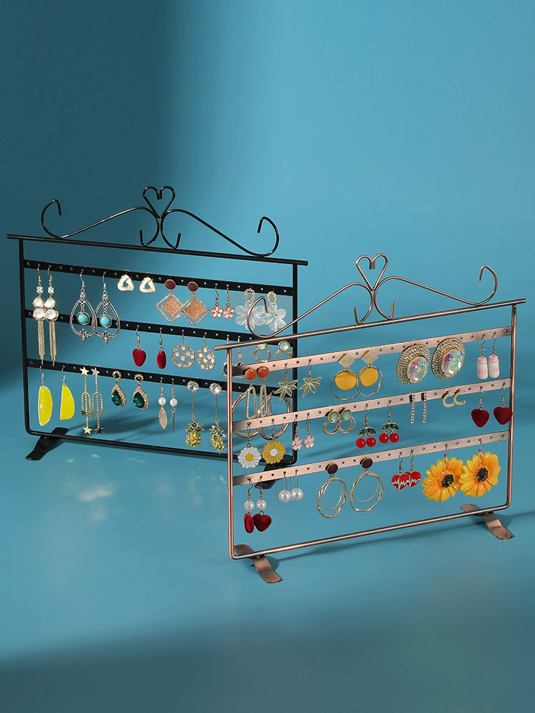 Earrings, metal stand, capacious ear clips, accessory, storage system