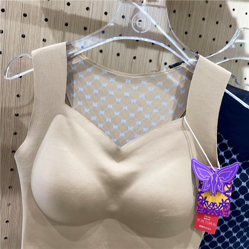 名门气质E1蝶博士D06塑身美体收腹保暖背心女秋冬文胸一体内搭衣 - 图2