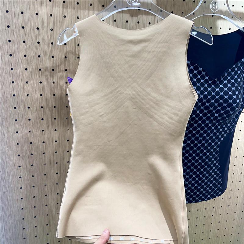 名门气质E1蝶博士D06塑身美体收腹保暖背心女秋冬文胸一体内搭衣 - 图1