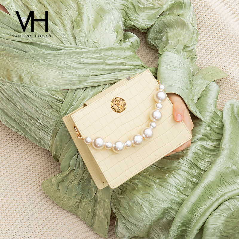 vh新款斜挎手拎小方包夏季链条包 vanessahogan女士包袋