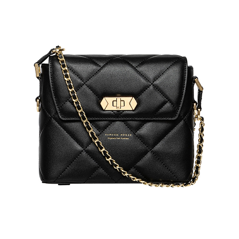 vh 2020新款个性设计链条牛皮单肩包 vanessahogan女士包袋